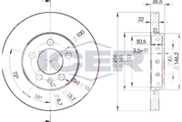 HELLA PAGID 8DD355105411 - Lado de montaje: Eje delantero<br>Número de PR: 1LQ<br>Número de PR: 1LR<br>Número de PR: 1ZF<br>Número de PR: 1ZG<br>Tipo de disco de frenos: ventilación externa<br>Diámetro exterior [mm]: 256<br>Espesor de disco de frenos [mm]: 22<br>Altura [mm]: 36,7<br>Espesor mínimo [mm]: 19<br>Superficie: revestido<br>Diámetro interior [mm]: 133,4<br>corona de agujeros - Ø [mm]: 100<br>Diámetro de centrado [mm]: 65<br>Diseño/cantidad de taladros: 05/06<br>Diámetro de orificio para perno de rueda [mm]: 15,7<br>Artículo complementario / información complementaria 2: sin buje de rueda<br>Artículo complementario / información complementaria 2: sin cojinete rueda<br>Artículo complementario / información complementaria 2: sin perno de sujeción de rueda<br>Peso [kg]: 5,2<br>Nº de información técnica: 53953PRO<br>