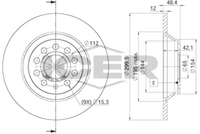 HELLA PAGID 8DD355129241 - Lado de montaje: Eje trasero<br>Número de PR: 1KZ<br>Número de PR: 2ER<br>Número de PR: 2EW<br>Tipo de disco de frenos: ventilación externa<br>Diámetro exterior [mm]: 310<br>Espesor de disco de frenos [mm]: 22<br>Altura [mm]: 48,5<br>Espesor mínimo [mm]: 20<br>Procesamiento: altamente carbonizado<br>Superficie: revestido<br>Diámetro interior [mm]: 169,4<br>corona de agujeros - Ø [mm]: 112<br>Diámetro de centrado [mm]: 65<br>Diseño/cantidad de taladros: 05/10<br>Diámetro de orificio para perno de rueda [mm]: 15,3<br>Artículo complementario / información complementaria 2: sin buje de rueda<br>Artículo complementario / información complementaria 2: sin cojinete rueda<br>Artículo complementario / información complementaria 2: sin perno de sujeción de rueda<br>Peso [kg]: 7<br>Nº de información técnica: 54407PRO_HC<br>