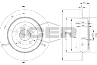 HELLA PAGID 8DD355107921 - Lado de montaje: Eje delantero<br>Tipo de disco de frenos: ventilado<br>Número de orificios: 5<br>Homologación: E1 90R-02C0074/0046<br>Superficie: aceitado<br>Diámetro exterior [mm]: 260<br>Espesor de disco de frenos [mm]: 23<br>Espesor mínimo [mm]: 21,4<br>Diámetro de centrado [mm]: 61<br>Altura [mm]: 32<br>