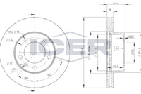 COMLINE ADC1125V - Disco de freno - Comline