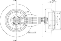 HELLA PAGID 8DD355129551 - Lado de montaje: Eje trasero<br>Tipo de disco de frenos: macizo<br>Diámetro exterior [mm]: 302<br>Espesor de disco de frenos [mm]: 11<br>Altura [mm]: 40,7<br>Espesor mínimo [mm]: 9<br>Superficie: revestido<br>Diámetro interior [mm]: 177,6<br>corona de agujeros - Ø [mm]: 108<br>Diámetro de centrado [mm]: 63,6<br>Diseño/cantidad de taladros: 05/06<br>Diámetro de orificio para perno de rueda [mm]: 15,8<br>Artículo complementario / información complementaria 2: sin buje de rueda<br>Artículo complementario / información complementaria 2: sin cojinete rueda<br>Artículo complementario / información complementaria 2: sin perno de sujeción de rueda<br>Peso [kg]: 5<br>Nº de información técnica: 54629PRO<br>