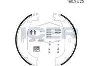 FEBI BILSTEIN 04445 - Lado de montaje: Eje trasero<br>Frenos: para freno de detención<br>Sistema de frenos: ATE (Teves)<br>Diámetro interior de tambor de freno [mm]: 160<br>Ancho [mm]: 25<br>