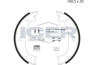 FEBI BILSTEIN 18536 - Lado de montaje: Eje trasero<br>Frenos: para freno de detención<br>Sistema de frenos: ATE (Teves)<br>Diámetro interior de tambor de freno [mm]: 160<br>Ancho [mm]: 20<br>