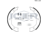 FEBI BILSTEIN 18535 - Lado de montaje: Eje trasero<br>Frenos: para freno de detención<br>Sistema de frenos: ATE (Teves)<br>Diámetro interior de tambor de freno [mm]: 185<br>Ancho [mm]: 20<br>