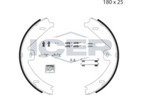 FEBI BILSTEIN 39715 - Lado de montaje: Eje trasero<br>Frenos: para freno de detención<br>Diámetro interior de tambor de freno [mm]: 180<br>Ancho [mm]: 25<br>