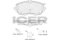 ICER 142395 - Lado de montaje: Eje trasero<br>Número de PR: 1LC<br>Ancho [mm]: 170,6<br>Altura [mm]: 64,3<br>Espesor [mm]: 19,9<br>Calidad: 300<br>Tipo de eje: Rear<br>Nº de información técnica: 142381<br>Sistema de frenos: Bosch<br>Homologación: E9 90R-02A0111/5532<br>