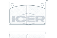 ICER 180088 - Lado de montaje: Eje delantero<br>Restricción de fabricante: Lucas<br>Ancho [mm]: 98,4<br>Altura [mm]: 60,3<br>Espesor [mm]: 16<br>Contacto avisador de desgaste: no preparado para indicador de desgaste<br>Número de WVA: 20153<br>Sistema de frenos: Lucas<br>Peso [kg]: 1,2<br>Nº de información técnica: T5116<br>