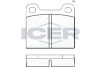 ICER 180162 - Lado de montaje: Eje trasero<br>Ancho [mm]: 61,9<br>Altura [mm]: 56,5<br>Espesor [mm]: 15<br>Contacto avisador de desgaste: no preparado para indicador de desgaste<br>Número de WVA: 20034<br>Sistema de frenos: Teves<br>Peso [kg]: 0,67<br>Nº de información técnica: T0481<br>