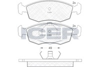 ICER 180543 - Juego de pastillas de freno