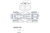 ICER 180553700 - Juego de pastillas de freno