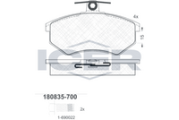 ICER 180835700 - Juego de pastillas de freno