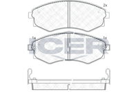 ICER 180877 - Lado de montaje: Eje trasero<br>año construcción hasta: 12/2001<br>Ancho [mm]: 113,9<br>Altura [mm]: 55,2<br>Espesor [mm]: 14<br>Calidad: 944<br>Tipo de eje: Rear<br>Nº de información técnica: 141238-700<br>Sistema de frenos: Bendix<br>Contacto avisador de desgaste: con contacto avisador de desgaste<br>