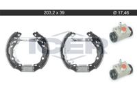 DELPHI LS2022 - Lado de montaje: Eje trasero<br>Sistema de frenos: Bosch<br>Diámetro interior de tambor de freno [mm]: 203<br>Ancho [mm]: 39<br>