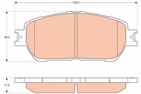TRW GDB3612 - Juego de pastillas de freno