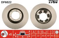 TRW DF6022 - Disco de freno