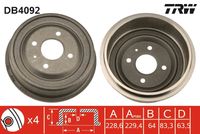 TRW DB4092 - Tambor de freno