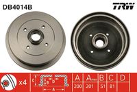 TRW DB4014B - Tambor de freno