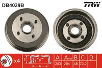 TRW DB4029B - Tambor de freno