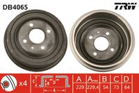 TRISCAN 812016223C - Lado de montaje: Eje trasero<br>Diámetro interior de tambor de freno [mm]: 228<br>H tamb. freno interna [mm]: 54<br>H tamb. freno total [mm]: 70<br>Llanta, nº de taladros: 4<br>Diám. buje de rueda [mm]: 64<br>Diámetro exterior del tambor de freno [mm]: 272<br>Peso [kg]: 5,61<br>corona de agujeros - Ø [mm]: 108<br>