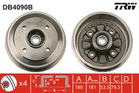 TRW DB4090B - Tambor de freno