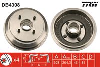 TRW DB4308 - Tambor de freno