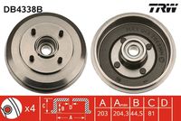 TRW DB4338B - Tambor de freno