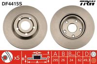 TRW DF4415S - Disco de freno