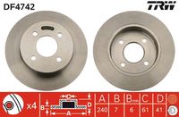 TRW DF4742 - Disco de freno