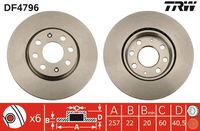 TRW DF4796 - Disco de freno