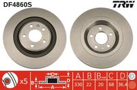 TRW DF4860S - Disco de freno