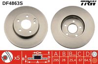 TRW DF4863S - Disco de freno