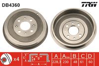 TRW DB4360 - Tambor de freno