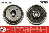 TRW DB4128B - Tambor de freno