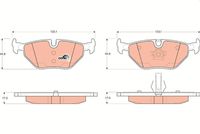 TRW GDB1344 - Lado de montaje: Eje delantero<br>Restricción de fabricante: ATE<br>Contacto avisador de desgaste: preparado para indicador desgaste<br>Homologación: E9 90R 01107/054<br>Altura [mm]: 74,2<br>Ancho [mm]: 156,4<br>Espesor [mm]: 19,5<br>Nº art. de accesorio recomendado: PFK302<br>SVHC: No hay información disponible, diríjase al fabricante.<br>