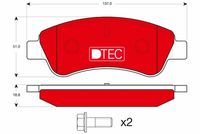 TRW GDB1463DTE - Lado de montaje: Eje delantero<br>Restricción de fabricante: BOSCH<br>Ancho [mm]: 137<br>Altura [mm]: 50,8<br>Espesor [mm]: 18,8<br>Contacto avisador de desgaste: no preparado para indicador de desgaste<br>Pastilla de freno: con borde biselado<br>Artículo complementario/Información complementaria: con accesorios<br>Artículo complementario / información complementaria 2: con tornillos pinza freno<br>Homologación: E1 90R 01024/572<br>SVHC: No hay información disponible, diríjase al fabricante.<br>