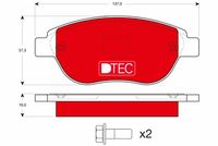 TRW GDB1464DTE - Lado de montaje: Eje delantero<br>para diámetro disco de freno [mm]: 283<br>Restricción de fabricante: BOSCH<br>Ancho [mm]: 137<br>Altura [mm]: 57,3<br>Espesor [mm]: 19<br>Contacto avisador de desgaste: no preparado para indicador de desgaste<br>Artículo complementario/Información complementaria: con accesorios<br>Artículo complementario / información complementaria 2: con tornillos pinza freno<br>Homologación: E1 90R - 01024/573<br>SVHC: No hay información disponible, diríjase al fabricante.<br>