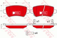 TRW GDB1515DTE - Juego de pastillas de freno - DTEC COTEC