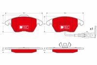 TRW GDB1550DTE - Lado de montaje: Eje delantero<br>Número de PR: 1ZD<br>Número de PR: 1LV<br>Número de PR: 1LJ<br>Restricción de fabricante: ATE<br>Longitud 2 [mm]: 155,2<br>Altura 2 [mm]: 66<br>Espesor [mm]: 20,3<br>Contacto avisador de desgaste: con contacto avisador de desgaste<br>Número de indicadores de desgaste [por eje]: 1<br>Longitud contacto de aviso [mm]: 155<br>Homologación: E9 90R - 01107/751<br>Frenos: no para discos de freno cerámica/carbono<br>Frenos: sólo junto con discos de freno de acero<br>Longitud 1 [mm]: 156,4<br>Altura 1 [mm]: 71,4<br>Nº art. de accesorio recomendado: ST1657<br>SVHC: No hay información disponible, diríjase al fabricante.<br>