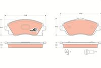 TRW GDB1570 - Lado de montaje: Eje trasero<br>Dinámica de frenado / conducción: para vehículos con ABS<br>Restricción de fabricante: TRW<br>Contacto avisador de desgaste: con avisador acústico de desgaste<br>Ancho [mm]: 95,4<br>Altura [mm]: 42,7<br>Espesor [mm]: 15<br>Artículo complementario / información complementaria 2: con tornillos pinza freno<br>Artículo complementario/Información complementaria: con accesorios<br>Frenos: Pastillas con bajo polvo residual<br>Frenos: también para discos de freno perforados<br>Homologación: E9 90R-02A1148/0553<br>SVHC: No hay información disponible, diríjase al fabricante.<br>