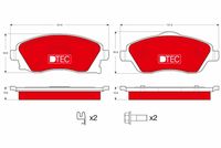 TRW GDB1570DTE - Lado de montaje: Eje delantero<br>Carga útil: no para carga útil aumentada<br>Restricción de fabricante: TRW<br>Ancho [mm]: 131,6<br>Altura 2 [mm]: 55,5<br>Espesor [mm]: 16,8<br>Contacto avisador de desgaste: con avisador acústico de desgaste<br>Artículo complementario / información complementaria 2: con tornillos pinza freno<br>Artículo complementario/Información complementaria: con accesorios<br>Homologación: E9 90R - 01107/242<br>Altura 1 [mm]: 52,8<br>SVHC: No hay información disponible, diríjase al fabricante.<br>