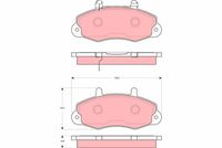 TRW GDB1572 - Lado de montaje: Eje delantero<br>Tamaño de llanta [pulgada]: 14,0<br>Tamaño de llanta [pulgada]: 15,0<br>Restricción de fabricante: ATE<br>Ancho [mm]: 155,2<br>Altura [mm]: 58,5<br>Espesor [mm]: 18<br>Contacto avisador de desgaste: con contacto avisador de desgaste<br>Número de indicadores de desgaste [por eje]: 1<br>Longitud contacto de aviso [mm]: 220<br>Homologación: E1 90R 01024/072<br>SVHC: No hay información disponible, diríjase al fabricante.<br>