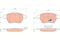 TRW GDB1605 - Lado de montaje: Eje delantero<br>Número de PR: 1ZE<br>Tamaño freno: 15"<br>Restricción de fabricante: ATE<br>Contacto avisador de desgaste: con contacto avisador de desgaste<br>Número de indicadores de desgaste [por eje]: 1<br>Longitud contacto de aviso [mm]: 155<br>Longitud 1 [mm]: 156,4<br>Altura 2 [mm]: 66<br>Espesor [mm]: 20,3<br>Frenos: Pastillas con bajo polvo residual<br>Frenos: también para discos de freno perforados<br>Homologación: E9 90R-02A1062/0931<br>Longitud 2 [mm]: 155,2<br>Altura 1 [mm]: 71,4<br>SVHC: No hay información disponible, diríjase al fabricante.<br>