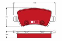 TRW GDB1685DTE - Lado de montaje: Eje trasero<br>Equipamiento de vehículo: para vehículos con freno de estacionamiento electrónico<br>Restricción de fabricante: TRW<br>Ancho [mm]: 106,2<br>Altura [mm]: 48,6<br>Espesor [mm]: 16,8<br>Contacto avisador de desgaste: no preparado para indicador de desgaste<br>Artículo complementario / información complementaria 2: con tornillos pinza freno<br>Artículo complementario/Información complementaria: con accesorios<br>Homologación: E9 90R - 01120/2048<br>SVHC: No hay información disponible, diríjase al fabricante.<br>