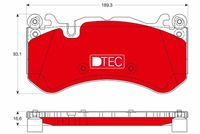 TRW GDB1734DTE - Lado de montaje: Eje delantero<br>para código de equipamiento especial: B06<br>para código de equipamiento especial: 044<br>Restricción de fabricante: BREMBO<br>Ancho [mm]: 189,3<br>Altura [mm]: 93,1<br>Espesor [mm]: 16,6<br>Contacto avisador de desgaste: preparado para indicador desgaste<br>Frenos: sólo junto con discos de freno de acero<br>Frenos: no para discos de freno cerámica/carbono<br>Homologación: E9 90R - 01107/2379<br>SVHC: No hay información disponible, diríjase al fabricante.<br>