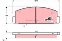 TRW GDB1027 - Juego de pastillas de freno - COTEC