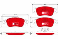 TRW GDB1789DTE - Lado de montaje: Eje delantero<br>Restricción de fabricante: ATE<br>Ancho [mm]: 155,2<br>Espesor [mm]: 18<br>Contacto avisador de desgaste: no preparado para indicador de desgaste<br>Altura 1 [mm]: 64,7<br>Altura 2 [mm]: 59,4<br>Homologación: E9 90R - 01107/1676<br>Nº art. de accesorio recomendado: PFK302<br>SVHC: No hay información disponible, diríjase al fabricante.<br>