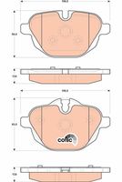 TRW GDB1840 - Lado de montaje: Eje delantero<br>Frenos: para veh. con frenos alta velocidad<br>Restricción de fabricante: ATE<br>Contacto avisador de desgaste: preparado para indicador desgaste<br>Homologación: E9 90R - 01107/2735<br>Longitud 1 [mm]: 192,2<br>Longitud 2 [mm]: 193,0<br>Altura [mm]: 79,3<br>Espesor/grosor 1 [mm]: 20<br>Espesor/grosor 2 [mm]: 19<br>SVHC: No hay información disponible, diríjase al fabricante.<br>