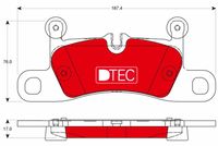 TRW GDB1875DTE - Lado de montaje: Eje trasero<br>Código de equipamiento: I1KS<br>Código de equipamiento: I2EE<br>Código de equipamiento: I1KZ<br>Restricción de fabricante: BREMBO<br>Ancho [mm]: 187,4<br>Altura [mm]: 76<br>Espesor [mm]: 17<br>Contacto avisador de desgaste: preparado para indicador desgaste<br>Homologación: E9 90R - 01120/2796<br>Frenos: no para discos de freno cerámica/carbono<br>Frenos: sólo junto con discos de freno de acero<br>SVHC: No hay información disponible, diríjase al fabricante.<br>