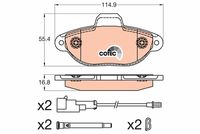 TRW GDB2041 - Juego de pastillas de freno - COTEC