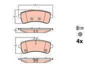 TRW GDB2079 - Lado de montaje: Eje trasero<br>para código de equipamiento especial: P31<br>para código de equipamiento especial: U29<br>Restricción de fabricante: ATE<br>Ancho [mm]: 122,5<br>Altura [mm]: 56,2<br>Espesor [mm]: 16,2<br>Contacto avisador de desgaste: con contacto avisador de desgaste<br>Número de indicadores de desgaste [por eje]: 1<br>Frenos: sólo junto con discos de freno de acero<br>Frenos: no para discos de freno cerámica/carbono<br>Homologación: E9 90R-02A0120/3530<br>SVHC: No hay información disponible, diríjase al fabricante.<br>